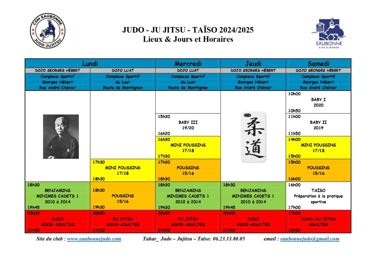 Saison 2024/2025 Inscriptions CSM Eaubonne Judo JuJitsu (95600)